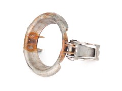 Crna metalna ženska<br>dupla kačaljka, prečnik 108mm (Bauer)