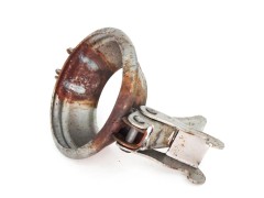 Crna metalna ženska<br>dupla kačaljka, prečnik 100mm (Ferrari)